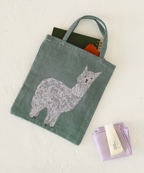 松尾ミユキ(マツオミユキ)の「松尾ミユキ/ミニトートバッグ/動物(トートバッグ・レディース・ホワイト系/グリーン系/グリーン系2/ブルー系/ブルー系2/イエロー系/ピンク系/ピンク系2/ブルー系3/ホワイト系2/ブラウン系/ネイビー系・FREE)」の5枚目の写真