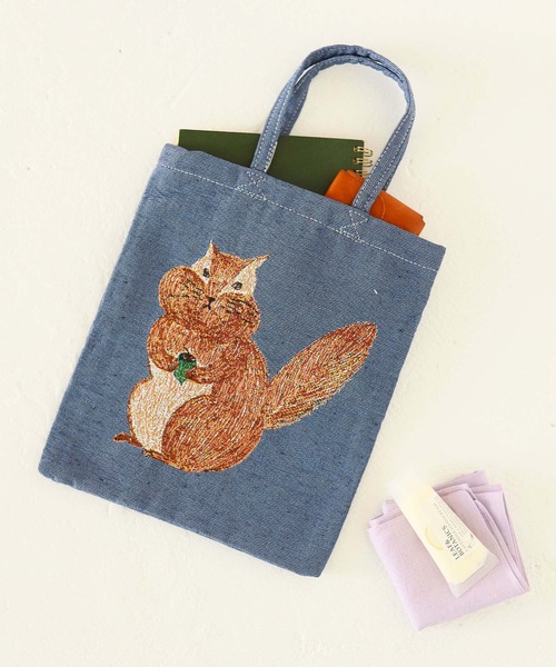 松尾ミユキ(マツオミユキ)の「松尾ミユキ/ミニトートバッグ/動物(トートバッグ・レディース・ホワイト系/グリーン系/グリーン系2/ブルー系/ブルー系2/イエロー系/ピンク系/ピンク系2/ブルー系3/ホワイト系2/ブラウン系/ネイビー系・FREE)」の7枚目の写真