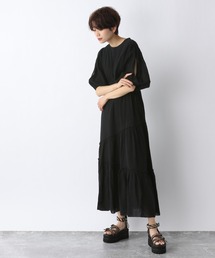 JEANASIS | ピンタックコットンティアードワンピース/943616(ワンピース)