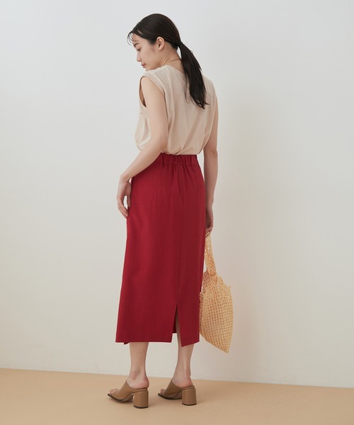 ADAM ET ROPE'（アダムエロペ）の「【アウトレット店舗・WEB限定】リネンライクラップスカート（スカート・レディース・ブラック/レッド/ブルー・FREE）」の21枚目の写真