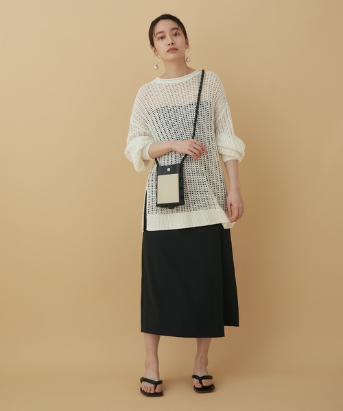 ADAM ET ROPE'（アダムエロペ）の「【アウトレット店舗・WEB限定】リネンライクラップスカート（スカート・レディース・ブラック/レッド/ブルー・FREE）」の19枚目の写真