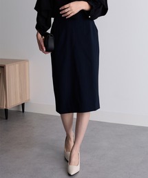 すっきりきれいめ美脚シルエット防シワストレッチタイトスカート