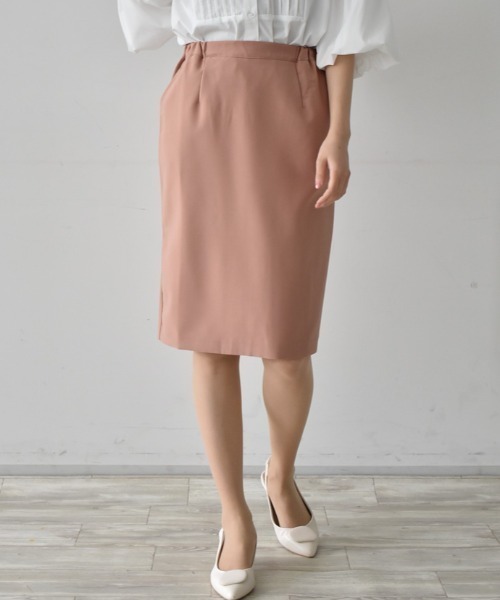 RANAN（ラナン）の「すっきりきれいめ美脚シルエット防シワストレッチタイトスカート（スカート・レディース・ライトグレー/ブラック/ベージュ/ネイビー/オフホワイト/ブラウン/モスグリーン/ライトベージュ/サーモンピンク/ロイヤルブルー/ピンク系その他・M/LL/L）」の11枚目の写真