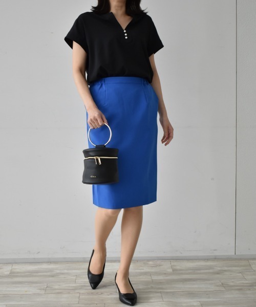 RANAN（ラナン）の「すっきりきれいめ美脚シルエット防シワストレッチタイトスカート（スカート・レディース・ライトグレー/ブラック/ベージュ/ネイビー/オフホワイト/ブラウン/モスグリーン/ライトベージュ/サーモンピンク/ロイヤルブルー/ピンク系その他・M/LL/L）」の20枚目の写真