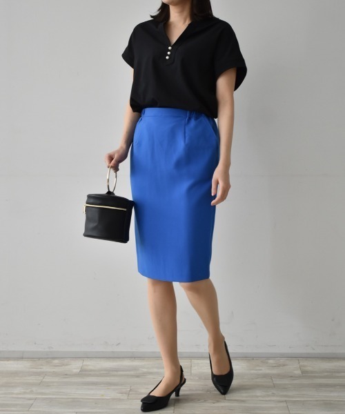 RANAN（ラナン）の「すっきりきれいめ美脚シルエット防シワストレッチタイトスカート（スカート・レディース・ライトグレー/ブラック/ベージュ/ネイビー/オフホワイト/ブラウン/モスグリーン/ライトベージュ/サーモンピンク/ロイヤルブルー/ピンク系その他・M/LL/L）」の22枚目の写真