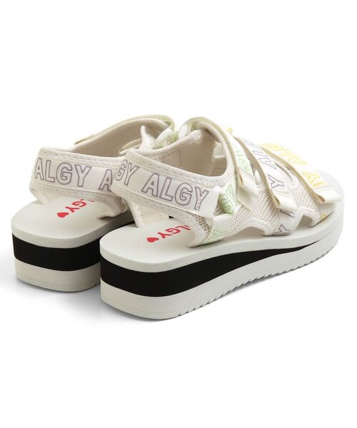 algy（アルジー）の「(レ）ロゴベルトカジュアルサンダル（サンダル・キッズ・ブラック/オフホワイト・24/22/20/21/23）」の5枚目の写真