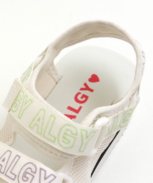 algy（アルジー）の「(レ）ロゴベルトカジュアルサンダル（サンダル・キッズ・ブラック/オフホワイト・24/22/20/21/23）」の6枚目の写真