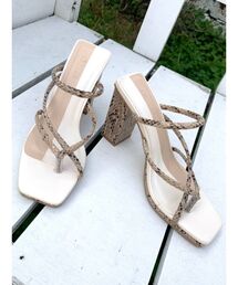 RESEXXY | 配色セットバックヒールサンダル(サンダル)