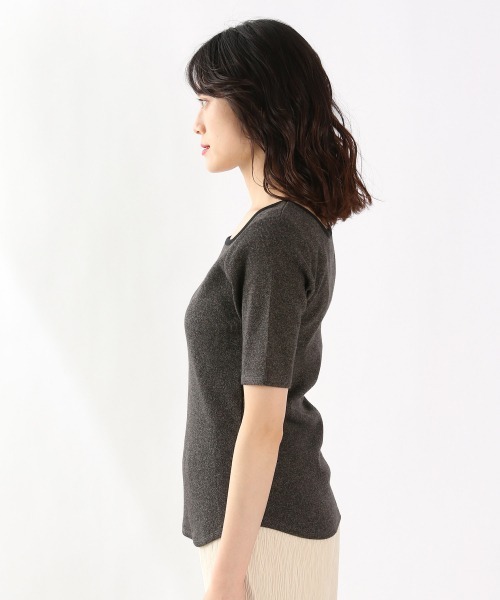 LOWRYS FARM(ローリーズファーム)の「メランジパイピング5S 945295(Tシャツ/カットソー・レディース・ブラック/パープル/グリーン/アイボリー・FREE)」の6枚目の写真