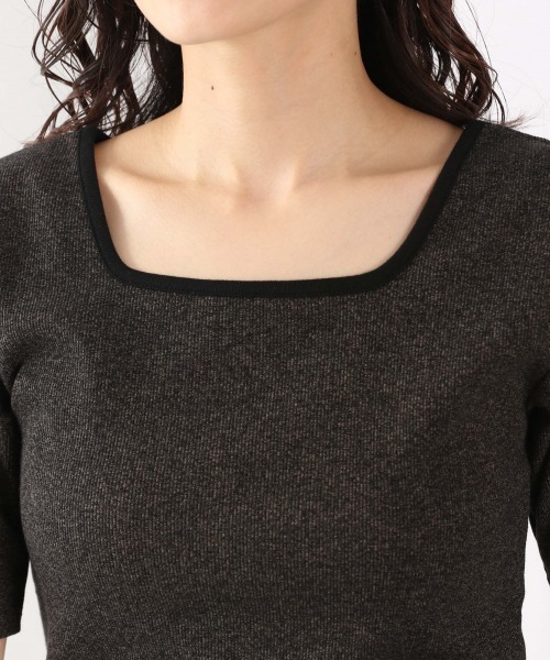 LOWRYS FARM(ローリーズファーム)の「メランジパイピング5S 945295(Tシャツ/カットソー・レディース・ブラック/パープル/グリーン/アイボリー・FREE)」の8枚目の写真