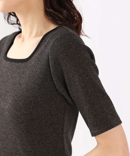 LOWRYS FARM(ローリーズファーム)の「メランジパイピング5S 945295(Tシャツ/カットソー・レディース・ブラック/パープル/グリーン/アイボリー・FREE)」の9枚目の写真