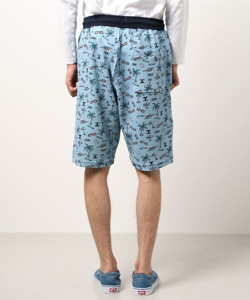 STYLEBLOCK(スタイルブロック)の「フクレジャガードリゾート総柄プリントショートパンツ(その他パンツ・メンズ・オフホワイト/サックスブルー・L/LL/M)」の4枚目の写真