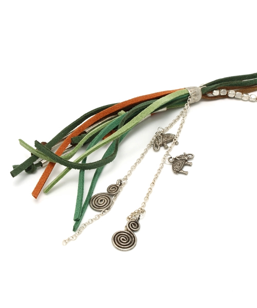 チャイハネ（チャイハネ）の「【チャイハネ】フレーザネックレス（ネックレス・レディース・パープル/ブラック/ベージュ/グリーン×オレンジ・FREE）」の7枚目の写真