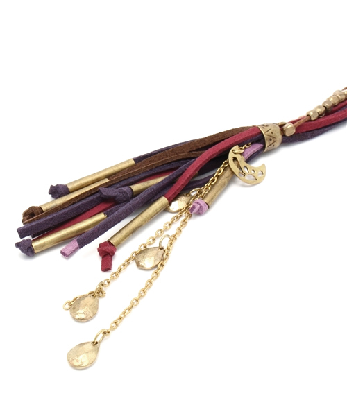 チャイハネ（チャイハネ）の「【チャイハネ】フレーザネックレス（ネックレス・レディース・パープル/ブラック/ベージュ/グリーン×オレンジ・FREE）」の9枚目の写真