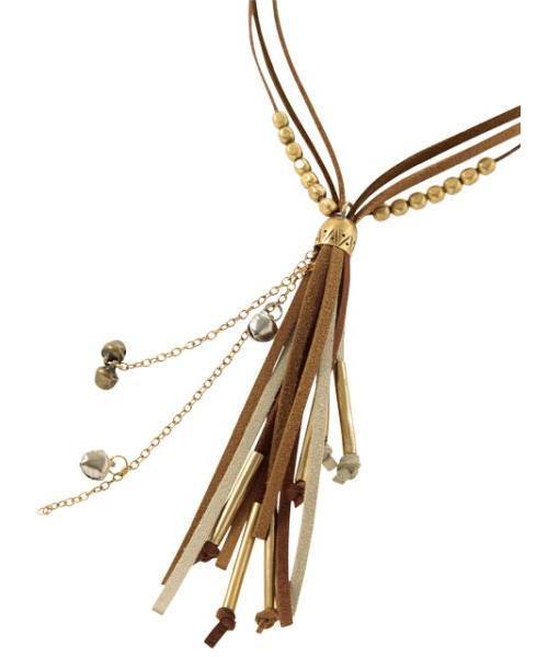 チャイハネ（チャイハネ）の「【チャイハネ】フレーザネックレス（ネックレス・レディース・パープル/ブラック/ベージュ/グリーン×オレンジ・FREE）」の12枚目の写真