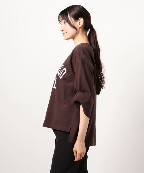 Gready Brilliant(グレディブリリアン)の「SANDIEGO5分袖(Tシャツ/カットソー・レディース・ブラウン/ダークネイビー・38)」の3枚目の写真