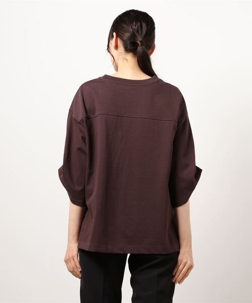 Gready Brilliant(グレディブリリアン)の「SANDIEGO5分袖(Tシャツ/カットソー・レディース・ブラウン/ダークネイビー・38)」の4枚目の写真