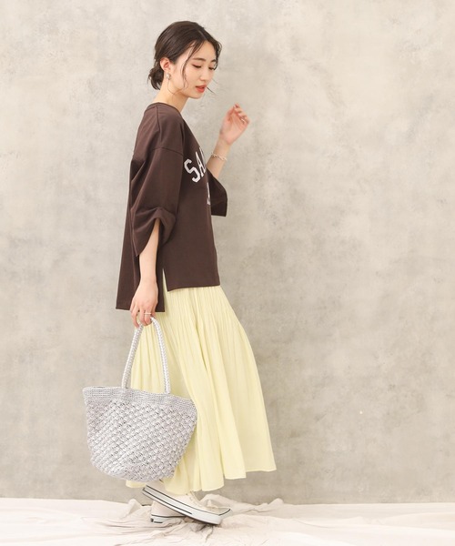 Gready Brilliant(グレディブリリアン)の「SANDIEGO5分袖(Tシャツ/カットソー・レディース・ブラウン/ダークネイビー・38)」の9枚目の写真