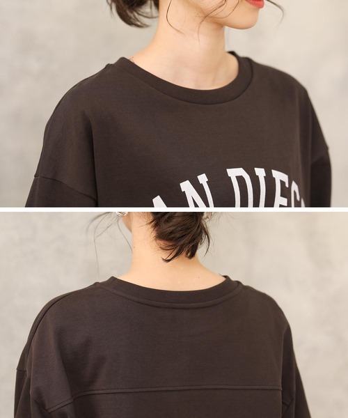 Gready Brilliant(グレディブリリアン)の「SANDIEGO5分袖(Tシャツ/カットソー・レディース・ブラウン/ダークネイビー・38)」の16枚目の写真