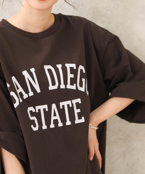 Gready Brilliant(グレディブリリアン)の「SANDIEGO5分袖(Tシャツ/カットソー・レディース・ブラウン/ダークネイビー・38)」の18枚目の写真