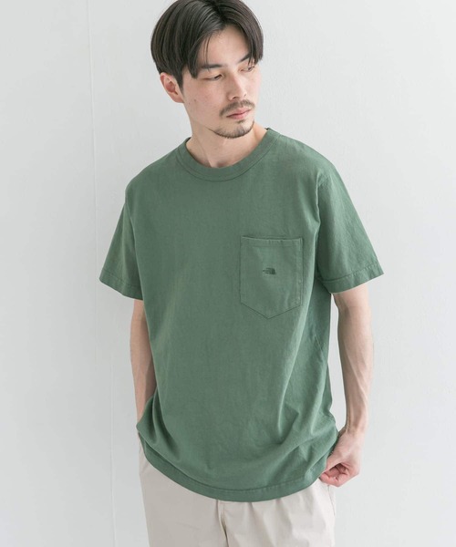 THE NORTH FACE PURPLE LABEL(ザ ノースフェイス パープルレーベル)の「THE NORTH FACE PURPLE LABEL 7OZ H/S POCKET T-SHIRT(Tシャツ/カットソー・メンズ・グレー/オフホワイト/オリーブ・MEDIUM/LARGE)」の4枚目の写真