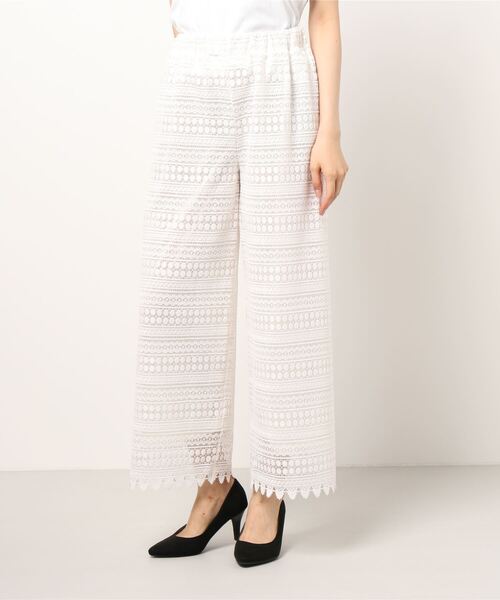 MATCH&more（マッチアンドモア）の「レースイージーパンツ（その他パンツ・レディース・ホワイト/ネイビー/ベージュ・FREE）」の2枚目の写真