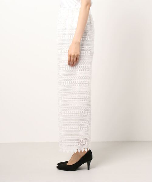 MATCH&more（マッチアンドモア）の「レースイージーパンツ（その他パンツ・レディース・ホワイト/ネイビー/ベージュ・FREE）」の4枚目の写真