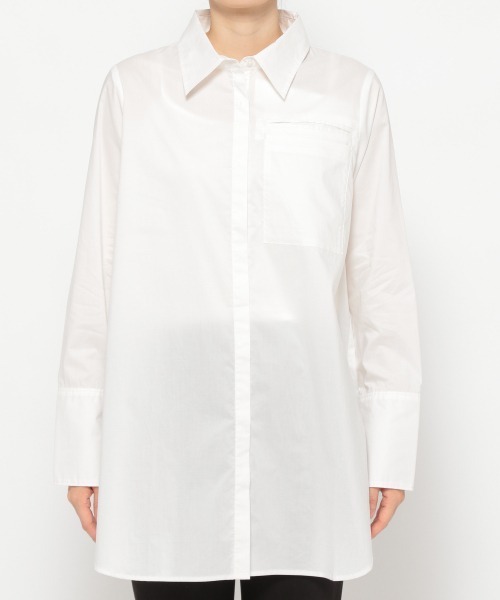 JEANASIS(ジーナシス)の「ムジガラロングレギュラーシャツ/958376(シャツ/ブラウス・レディース・ホワイト/ピンク/イエロー系その他/グレー系その他・FREE)」の13枚目の写真