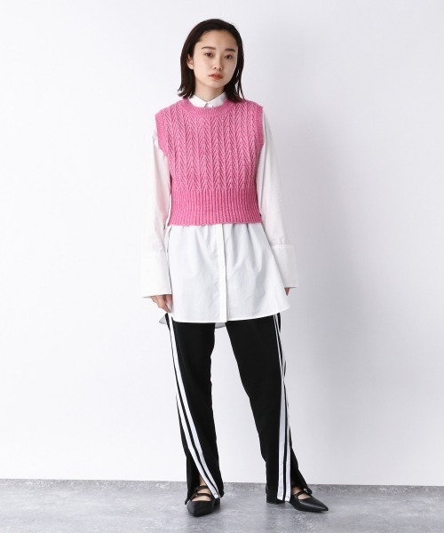 JEANASIS(ジーナシス)の「ムジガラロングレギュラーシャツ/958376(シャツ/ブラウス・レディース・ホワイト/ピンク/イエロー系その他/グレー系その他・FREE)」の11枚目の写真