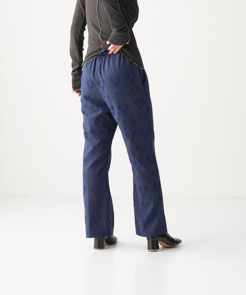 CITEN（シテン）の「＜CITEN（シテン）＞ジャカード フレア イージー パンツ（その他パンツ・レディース・ネイビー/ベージュ・FREE）」の9枚目の写真