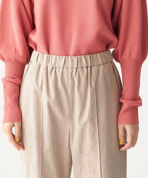 CITEN（シテン）の「＜CITEN（シテン）＞ジャカード フレア イージー パンツ（その他パンツ・レディース・ネイビー/ベージュ・FREE）」の10枚目の写真