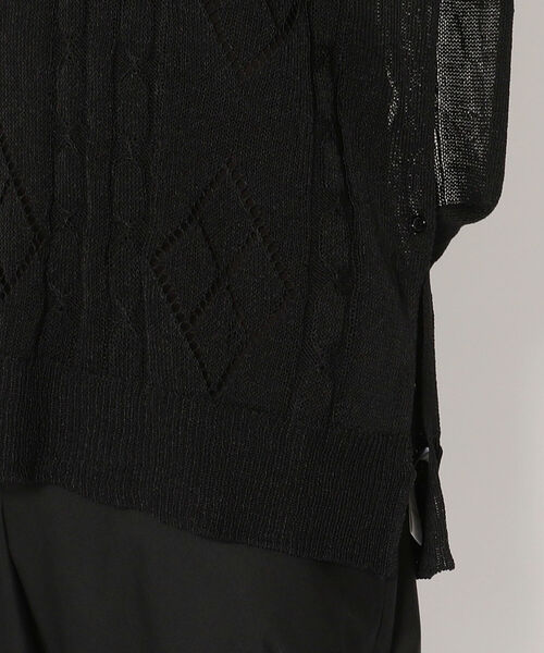 LUSOR（ルーソル）の「LUSOR（ルーソル）リネンニットベスト（ニット/セーター・メンズ・ブラック/ベージュ・FREE）」の6枚目の写真