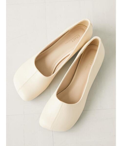 CRAFT STANDARD BOUTIQUE（クラフトスタンダードブティック）の「オブリークトゥーフラットシューズ　＊（バレエシューズ・レディース・パイソン/ブラック/アイボリー/ブラウン・S/M/L）」の11枚目の写真