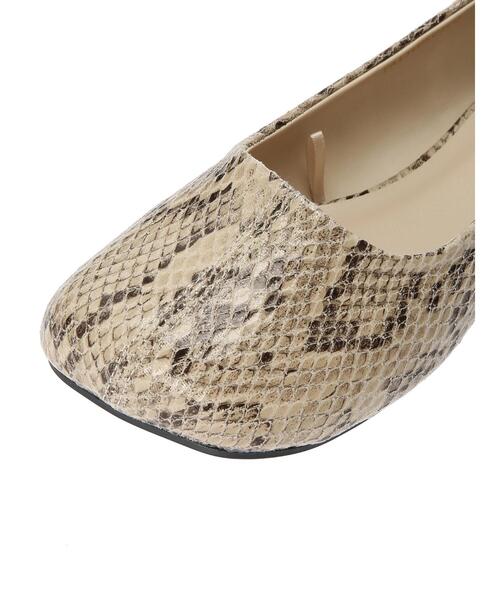 CRAFT STANDARD BOUTIQUE（クラフトスタンダードブティック）の「オブリークトゥーフラットシューズ　＊（バレエシューズ・レディース・パイソン/ブラック/アイボリー/ブラウン・S/M/L）」の18枚目の写真