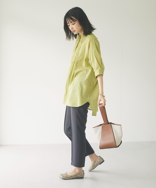 CRAFT STANDARD BOUTIQUE（クラフトスタンダードブティック）の「オブリークトゥーフラットシューズ　＊（バレエシューズ・レディース・パイソン/ブラック/アイボリー/ブラウン・S/M/L）」の8枚目の写真