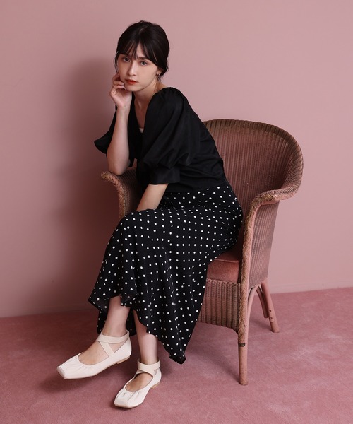 one after another NICE CLAUP（ワンアフターアナザーナイスクラップ）の「クロスバレエシューズ（バレエシューズ・レディース・ブラック/アイボリー/アニマル・S/M/L）」の13枚目の写真