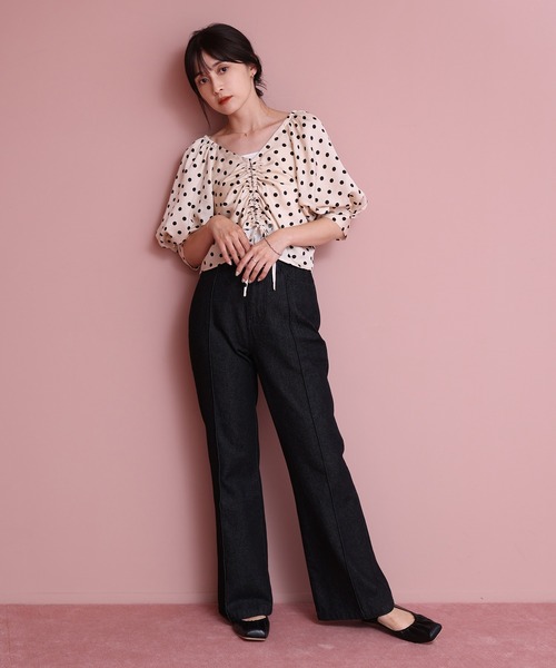 one after another NICE CLAUP（ワンアフターアナザーナイスクラップ）の「クロスバレエシューズ（バレエシューズ・レディース・ブラック/アイボリー/アニマル・S/M/L）」の18枚目の写真