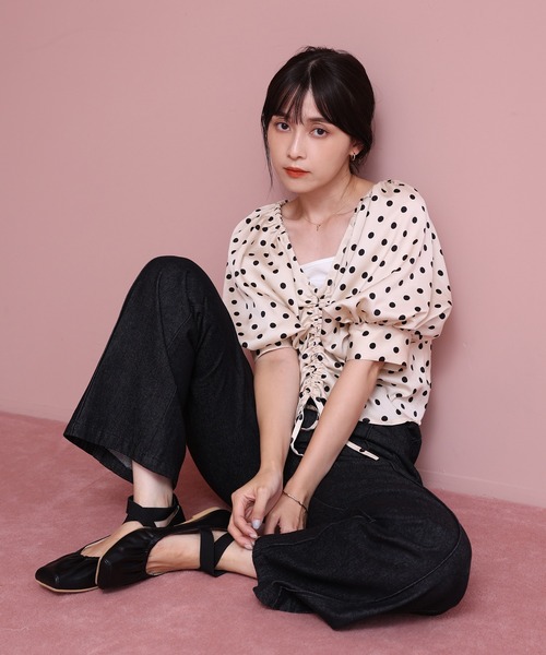 one after another NICE CLAUP（ワンアフターアナザーナイスクラップ）の「クロスバレエシューズ（バレエシューズ・レディース・ブラック/アイボリー/アニマル・S/M/L）」の14枚目の写真