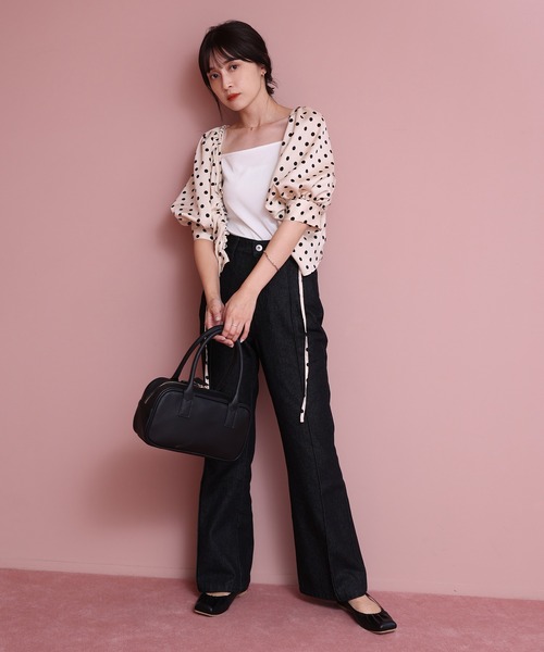 one after another NICE CLAUP（ワンアフターアナザーナイスクラップ）の「クロスバレエシューズ（バレエシューズ・レディース・ブラック/アイボリー/アニマル・S/M/L）」の9枚目の写真