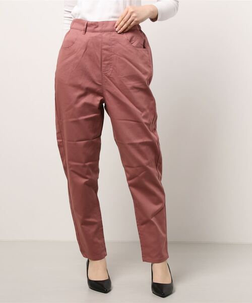 Samansa Mos2（サマンサ モスモス）の「細見えラインテーパードパンツ（その他パンツ・レディース・ベージュ/ピンク/チャコール・ﾌﾘ-）」の7枚目の写真