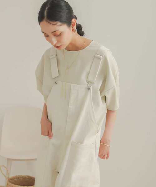 SENSE OF PLACE by URBAN RESEARCH(センスオブプレイスバイアーバンリサーチ)の「カツラギオーバーオール(サロペット/オーバーオール・メンズ・アイボリー/チャコールグレー・LARGE/MEDIUM)」の20枚目の写真