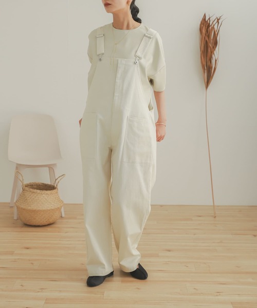 SENSE OF PLACE by URBAN RESEARCH(センスオブプレイスバイアーバンリサーチ)の「カツラギオーバーオール(サロペット/オーバーオール・メンズ・アイボリー/チャコールグレー・LARGE/MEDIUM)」の7枚目の写真
