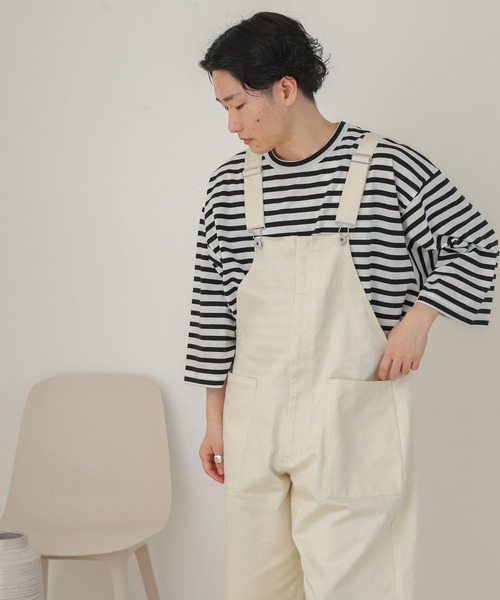 SENSE OF PLACE by URBAN RESEARCH(センスオブプレイスバイアーバンリサーチ)の「カツラギオーバーオール(サロペット/オーバーオール・メンズ・アイボリー/チャコールグレー・LARGE/MEDIUM)」の11枚目の写真