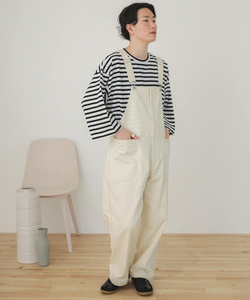 SENSE OF PLACE by URBAN RESEARCH(センスオブプレイスバイアーバンリサーチ)の「カツラギオーバーオール(サロペット/オーバーオール・メンズ・アイボリー/チャコールグレー・LARGE/MEDIUM)」の17枚目の写真