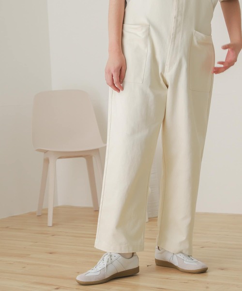 SENSE OF PLACE by URBAN RESEARCH(センスオブプレイスバイアーバンリサーチ)の「カツラギオーバーオール(サロペット/オーバーオール・メンズ・アイボリー/チャコールグレー・LARGE/MEDIUM)」の4枚目の写真