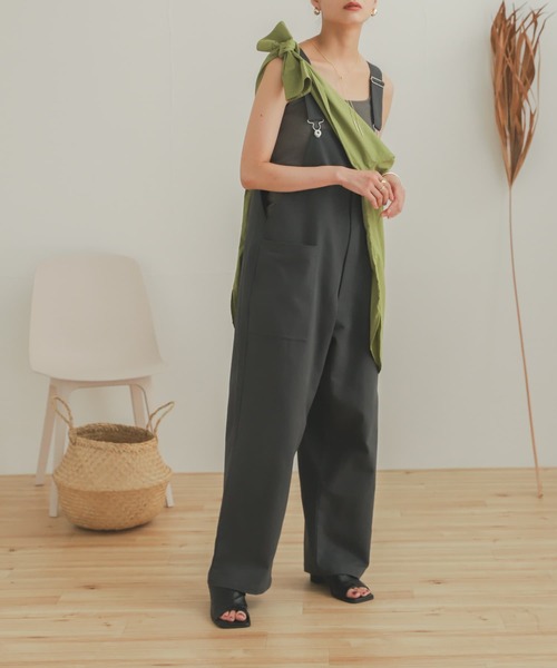 SENSE OF PLACE by URBAN RESEARCH(センスオブプレイスバイアーバンリサーチ)の「カツラギオーバーオール(サロペット/オーバーオール・メンズ・アイボリー/チャコールグレー・LARGE/MEDIUM)」の5枚目の写真