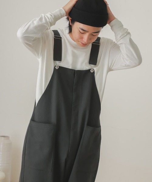 SENSE OF PLACE by URBAN RESEARCH(センスオブプレイスバイアーバンリサーチ)の「カツラギオーバーオール(サロペット/オーバーオール・メンズ・アイボリー/チャコールグレー・LARGE/MEDIUM)」の19枚目の写真