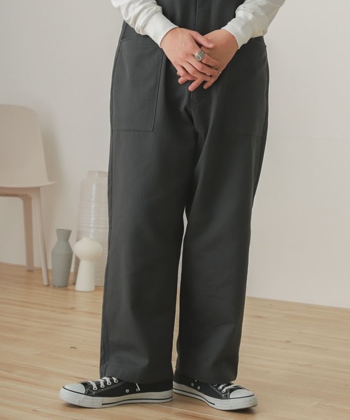 SENSE OF PLACE by URBAN RESEARCH(センスオブプレイスバイアーバンリサーチ)の「カツラギオーバーオール(サロペット/オーバーオール・メンズ・アイボリー/チャコールグレー・LARGE/MEDIUM)」の10枚目の写真