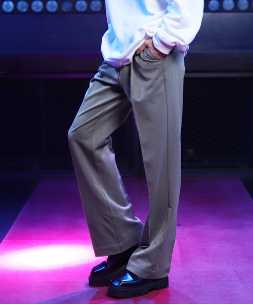 G.O.C（ジーオーシー）の「TR ストレート タック スラックス パンツ（スラックス・メンズ・ブラック/ベージュ/パープル/ブラウン/グレー/ブルー/ブラウン系その他/グレイッシュベージュ/ワイン/ダークグリーン/オフホワイト・SMALL/MEDIUM/LARGE）」の15枚目の写真