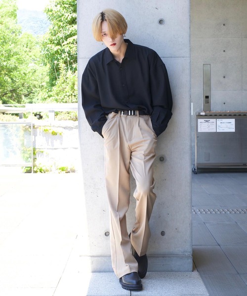 G.O.C（ジーオーシー）の「TR ストレート タック スラックス パンツ（スラックス・メンズ・ブラック/ベージュ/パープル/ブラウン/グレー/ブルー/ブラウン系その他/グレイッシュベージュ/ワイン/ダークグリーン/オフホワイト・SMALL/MEDIUM/LARGE）」の22枚目の写真